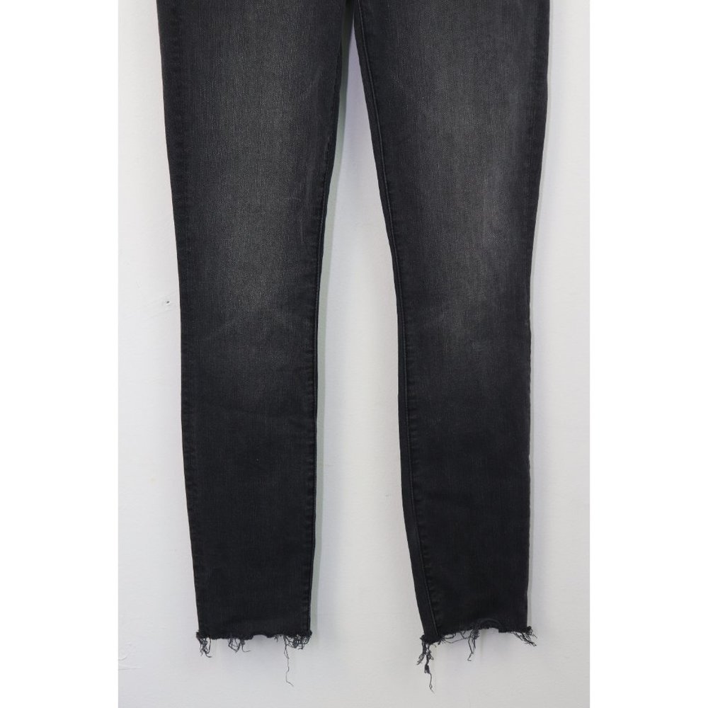 Mother High Waisted Looker Ankle Fray Skinny Jeans Lighting Up Lanterns Grey 24 - Picture 8 of 11